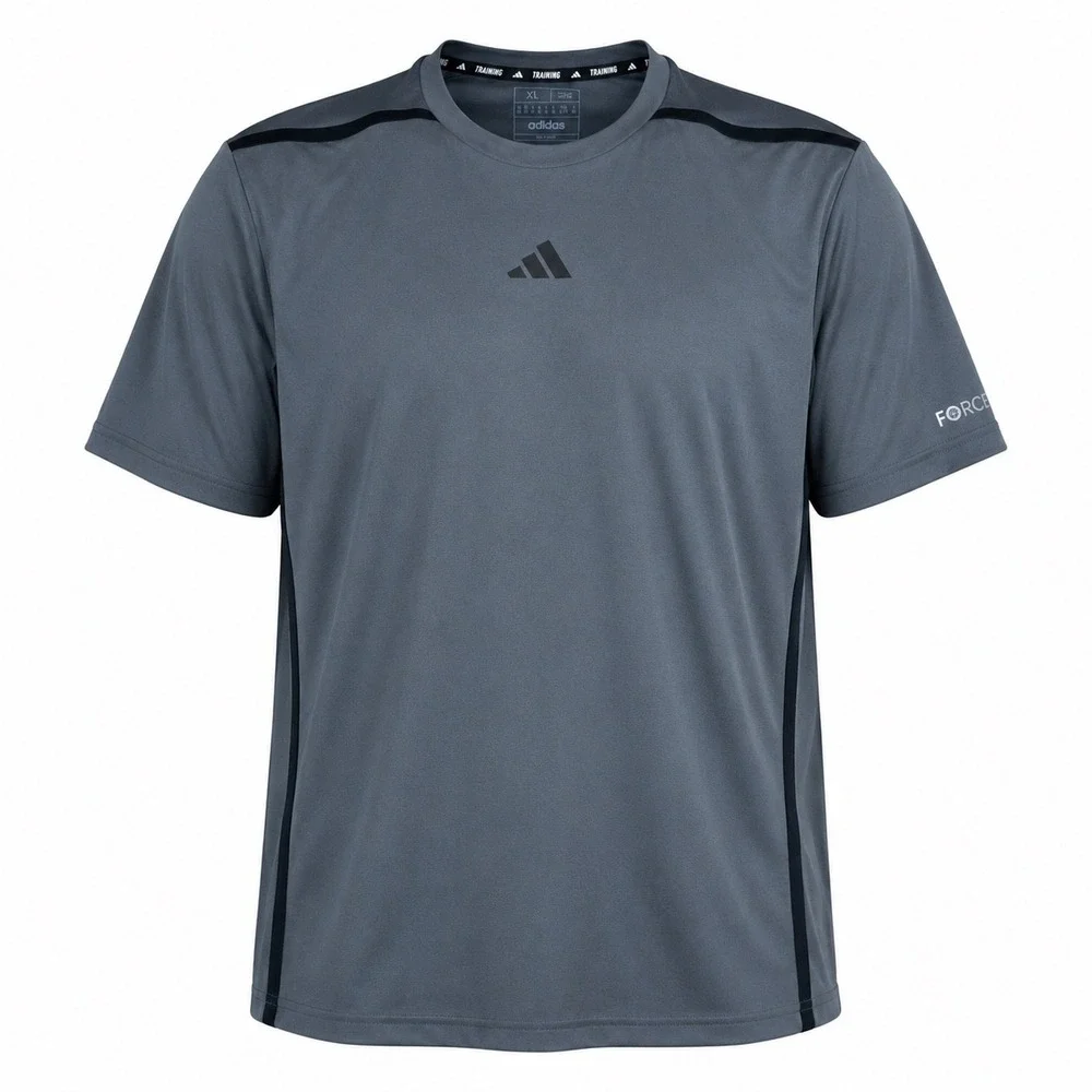 Adidas Mens Shirt XL Polyester Grey Training Performance Gym Workout  Active